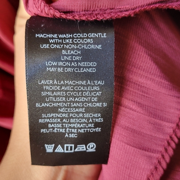 ANTHROPOLOGIE WINE BORD RUFFLED SKIRT SIZE XL ELASTIC WAIST 30" LONG POCKET - Picture 6 of 12